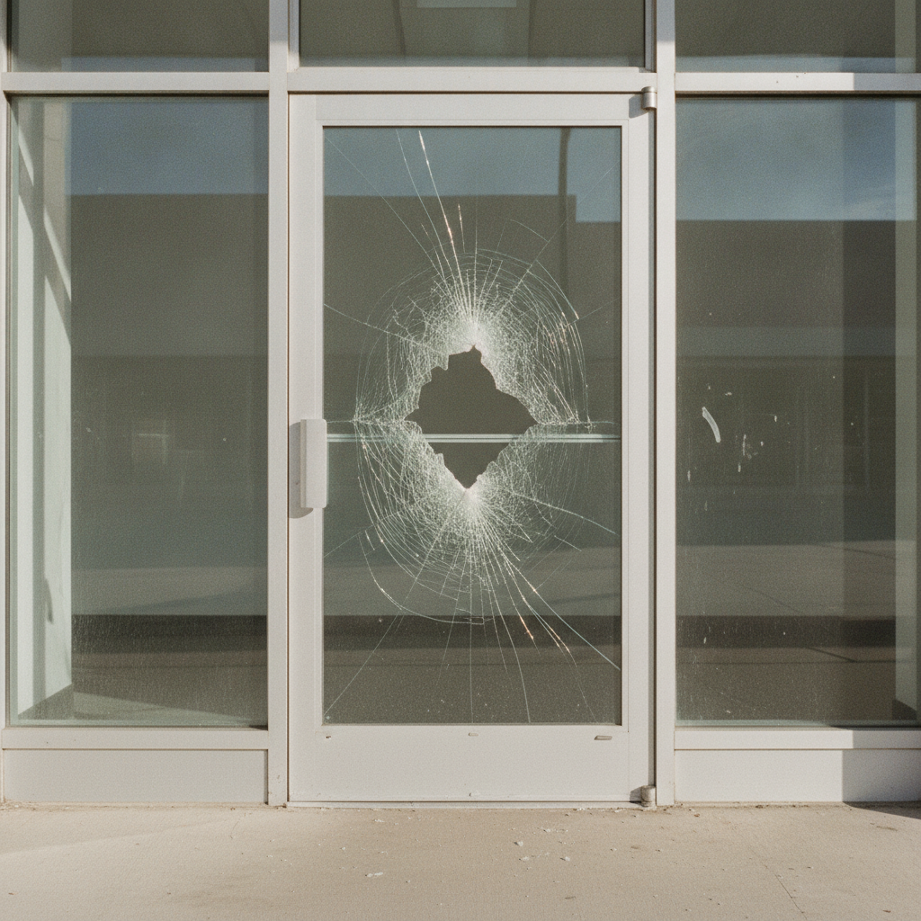 What to Do When a Commercial Glass Door Gets Broken in Concord